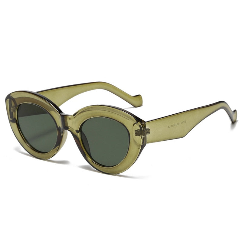 Gafas de sol de moda populares de gran tamaño con forma de ojo de gato para mujer, gafas de sol retro con diseño de leopardo y protección UV400 para hombre y mujer 