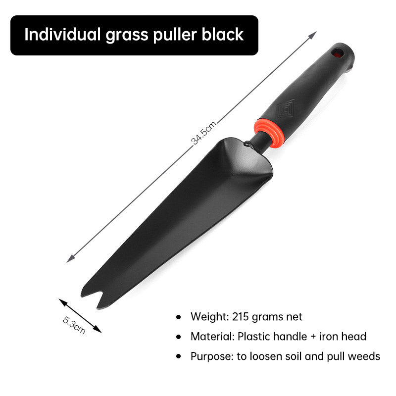 Garden Tools Black Plastic Handle Spray Plastic Two-headed Dual-use Hoe Five-tooth Rake Shovel Outdoor Flower Shovel