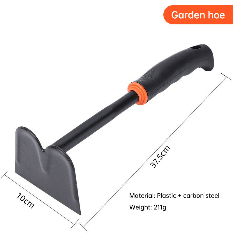 Garden Tools Black Plastic Handle Spray Plastic Two-headed Dual-use Hoe Five-tooth Rake Shovel Outdoor Flower Shovel