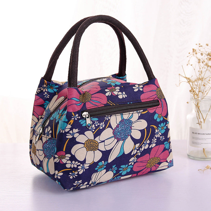 New Outdoor Picnic Portable Lunch Box Bag Oxford Cloth Double Layer Work Bag