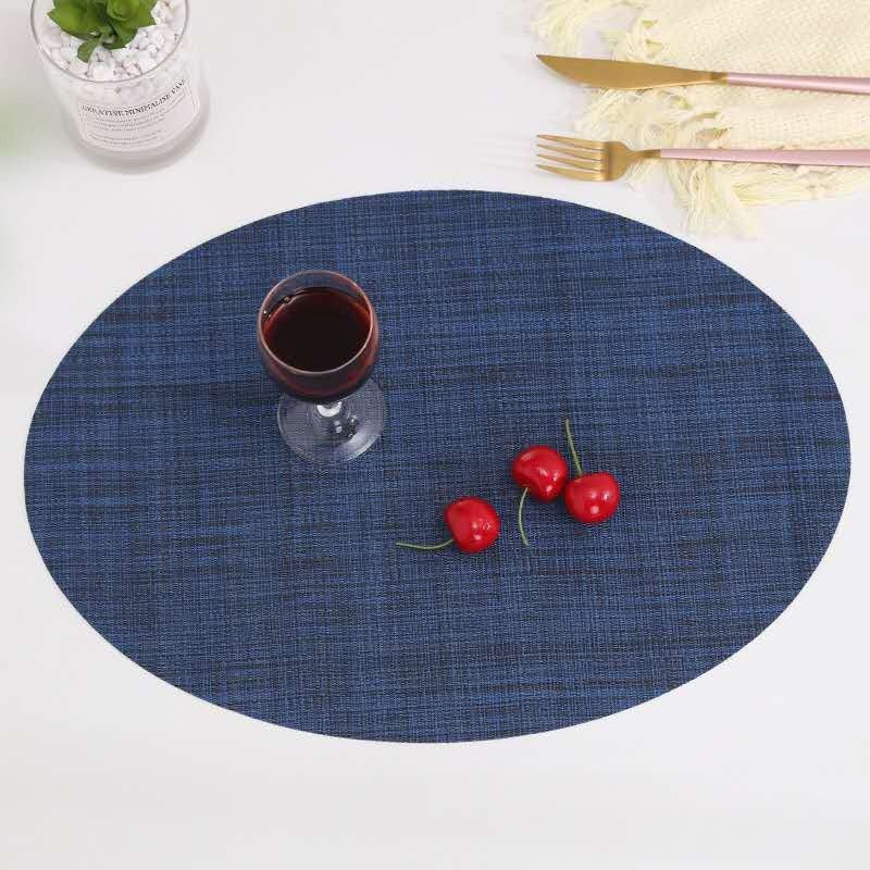 Oval Pvc Dining Mat, Anti Slip, Anti Scald, And Heat Insulation Mat, Hotel Restaurant Mat, Decorative Dining Table Mat