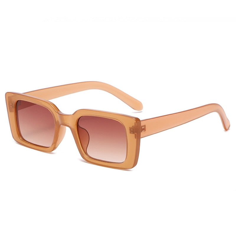 Gafas de sol rectangulares pequeñas de moda populares para mujer, gafas de sol retro con diseño de leopardo y UV400, gafas de sol cuadradas de tendencia para hombre 