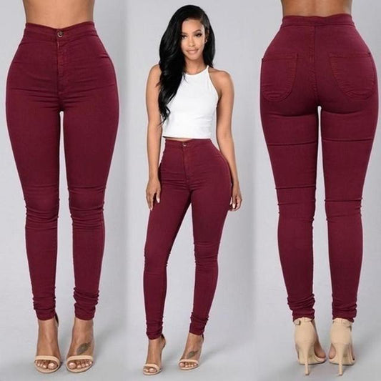 Plus Size High Waist Skinny Jeans