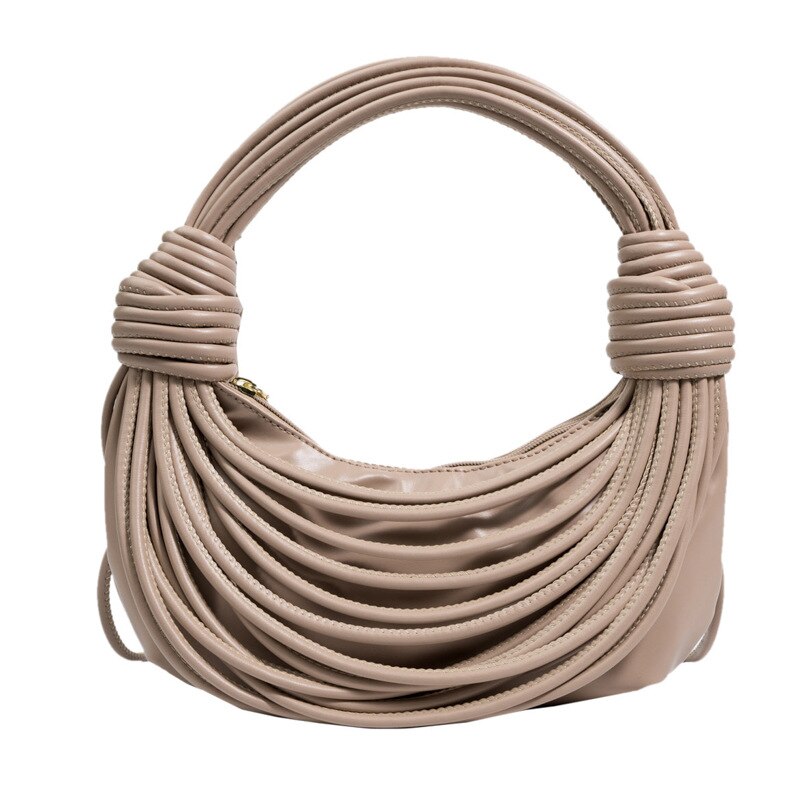 Luxury Design Line Bundle Evening Clutches Bag Designer Women's Knotted Underarm Bag Quality Leather Hobos Handbag and Purse