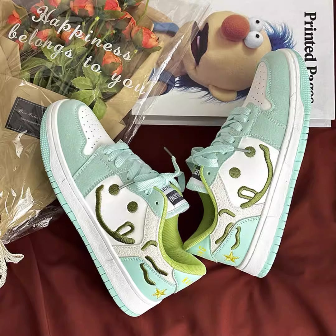 Mint green new skate shoes lovers casual sports skateboard shoes tide