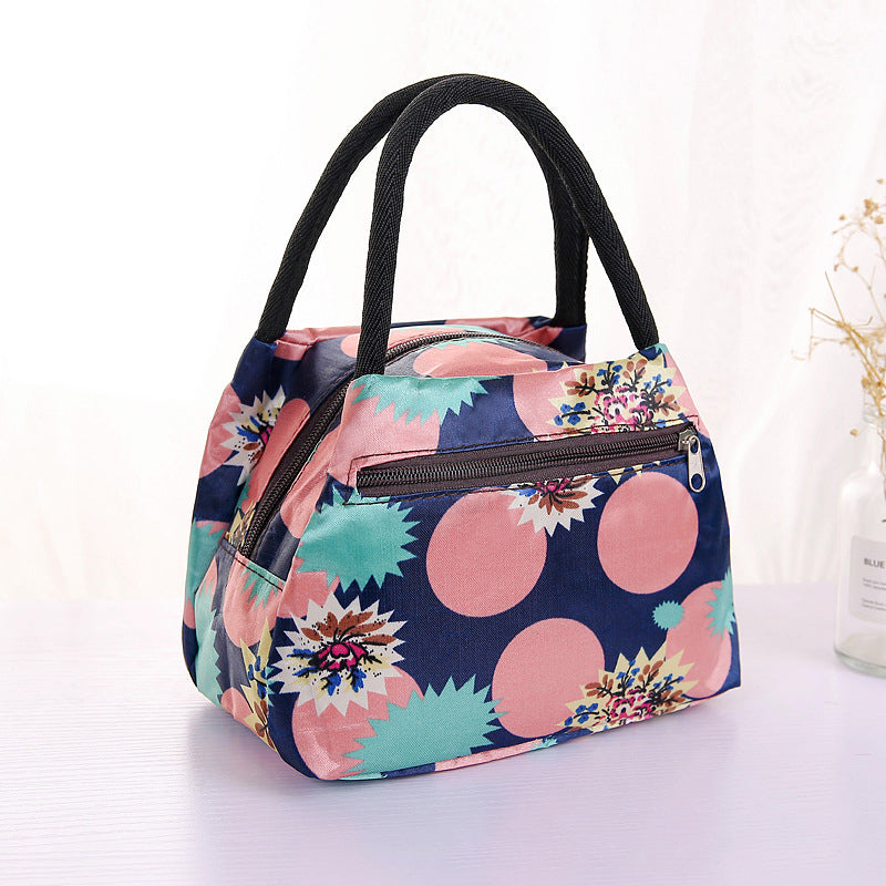 New Outdoor Picnic Portable Lunch Box Bag Oxford Cloth Double Layer Work Bag