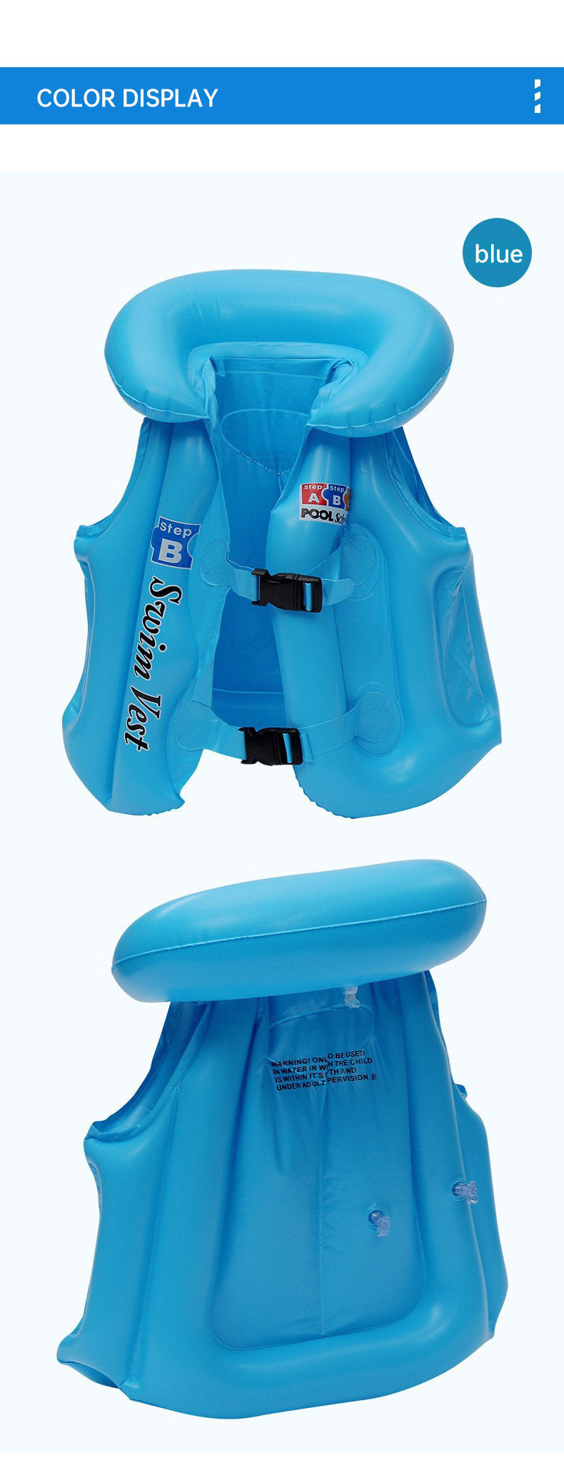 Chaleco salvavidas inflable para niños de 3 a 10 años, chaqueta de natación para bebés, flotadores de PVC, chaqueta inflable salvavidas para niños