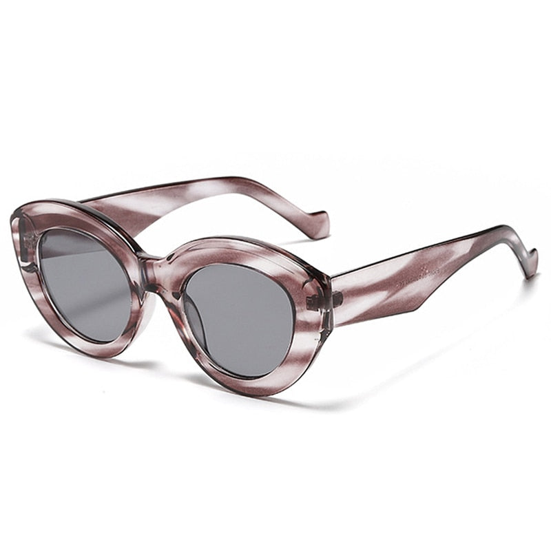 Gafas de sol de moda populares de gran tamaño con forma de ojo de gato para mujer, gafas de sol retro con diseño de leopardo y protección UV400 para hombre y mujer 