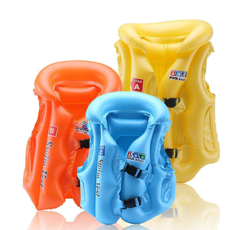 Chaleco salvavidas inflable para niños de 3 a 10 años, chaqueta de natación para bebés, flotadores de PVC, chaqueta inflable salvavidas para niños