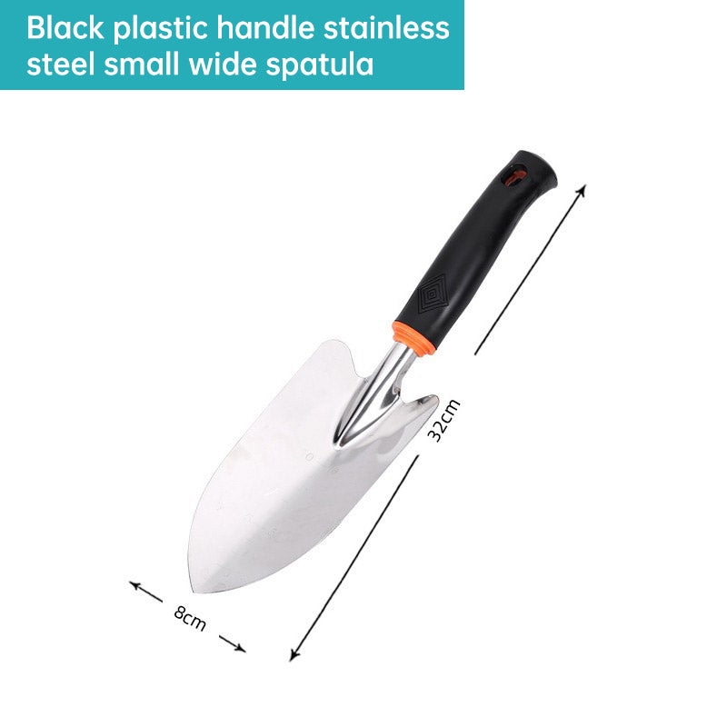 Garden Tools Black Plastic Handle Spray Plastic Two-headed Dual-use Hoe Five-tooth Rake Shovel Outdoor Flower Shovel