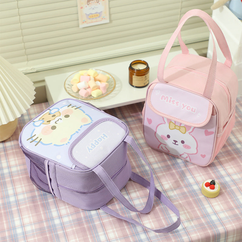 Portable Bento, Lunch Box, Bag, Heat Preservation Belt, Lunch Bag, Pocket, Office Worker, Japanese Primary School Student