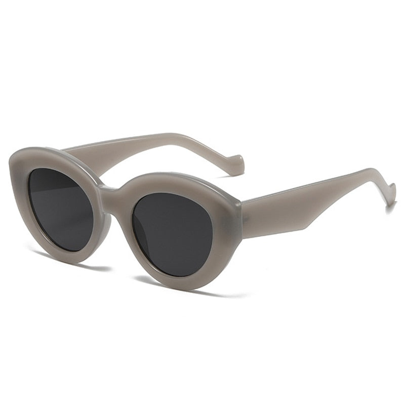 Gafas de sol de moda populares de gran tamaño con forma de ojo de gato para mujer, gafas de sol retro con diseño de leopardo y protección UV400 para hombre y mujer 