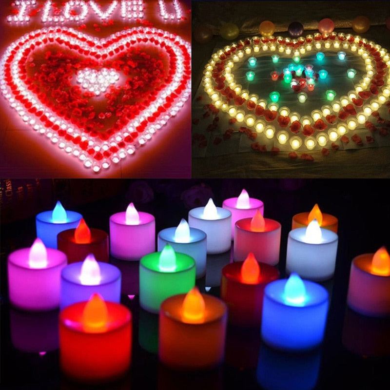 1 vela ámbar sin llama, luz LED electrónica, velas de té LED amarillas, decoración romántica para el hogar, cera de vela