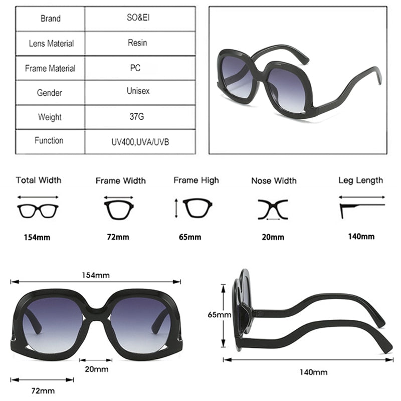 Gafas de sol ovaladas únicas de moda para mujer, gafas de sol huecas de tendencia con degradado de leopardo colorido para hombre y mujer con protección UV400 