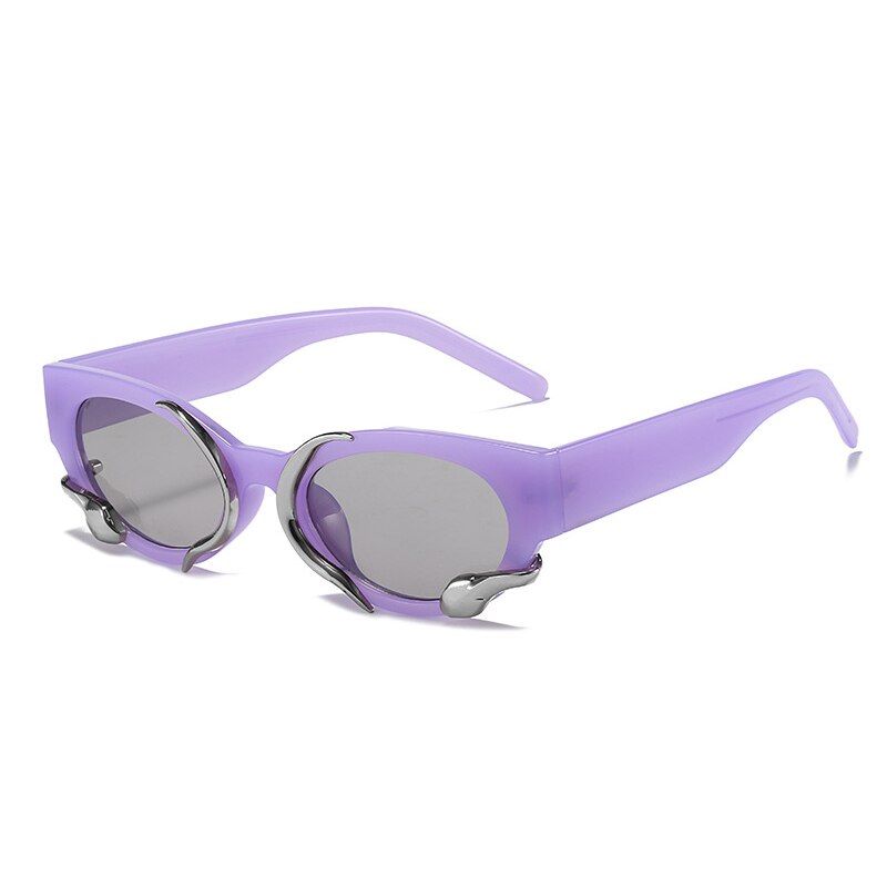 Gafas de sol retro únicas con forma de ojo de gato para mujer, gafas de sol de lujo de marca de diseñador a la moda, gafas de sol de color gelatina para hombre, gafas de sol estilo punk con protección UV400 