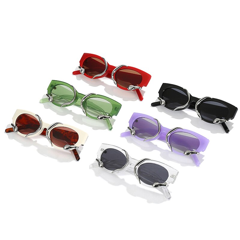 Gafas de sol retro únicas con forma de ojo de gato para mujer, gafas de sol de lujo de marca de diseñador a la moda, gafas de sol de color gelatina para hombre, gafas de sol estilo punk con protección UV400 