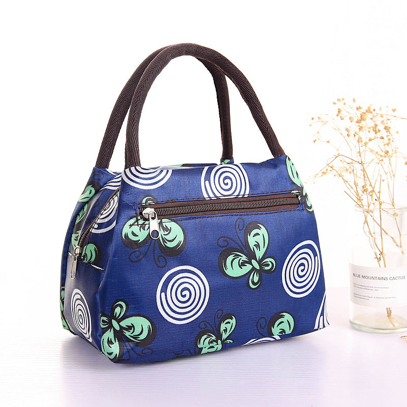 New Outdoor Picnic Portable Lunch Box Bag Oxford Cloth Double Layer Work Bag