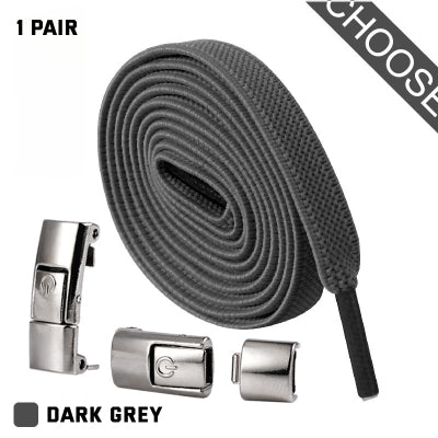 Lace Slacker Free Switch Buckle For Men And Women Free Elastic Black And White Wide Rope