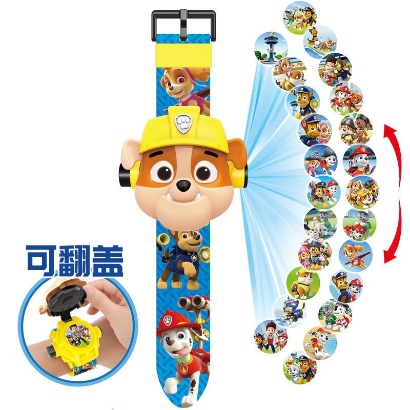 Figuras de acción de Paw Patrol Toys con proyección 3D, reloj digital, perro, cachorro, Patrulla Canina, modelo de juguete, Marshall Chase, juego de regalo para niños