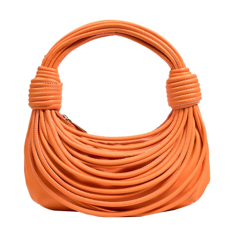 Bolso de mano de noche de diseño de lujo, bolso de mano con nudo debajo del brazo para mujer, bolso de mano y cartera de cuero de calidad