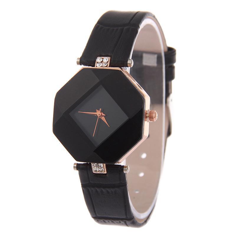 Relojes para mujer, reloj de pulsera de cuarzo con cristales geométricos y corte de gemas, reloj de vestir de moda, reloj de regalo para mujer, reloj femenino, 5 colores 