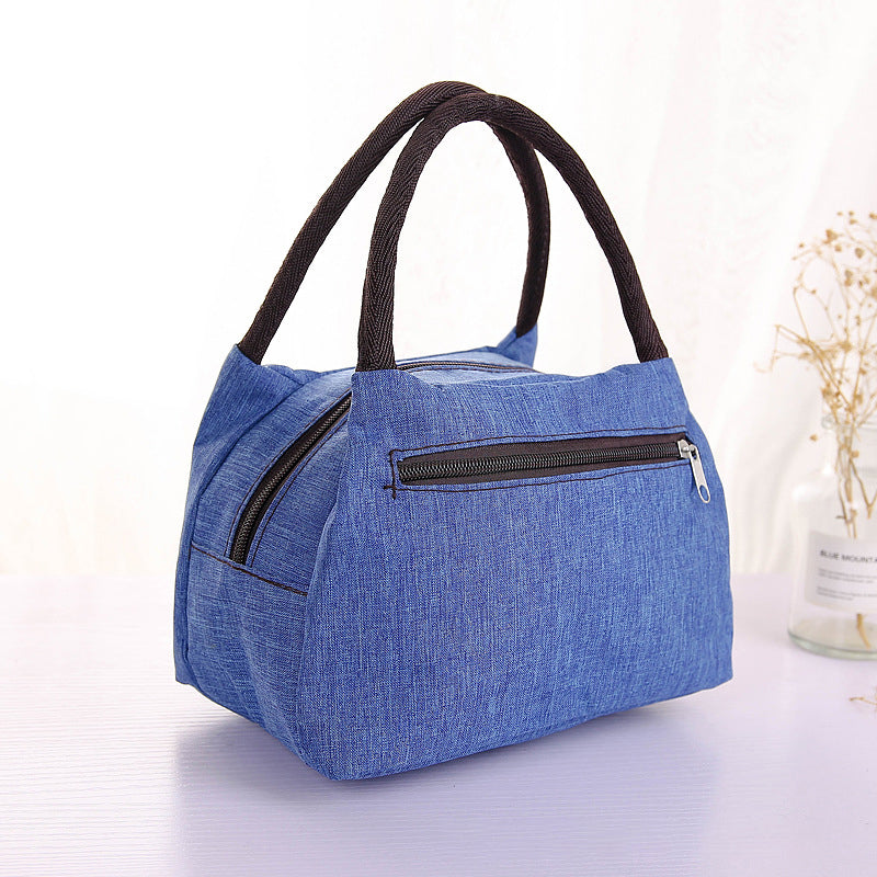 New Outdoor Picnic Portable Lunch Box Bag Oxford Cloth Double Layer Work Bag