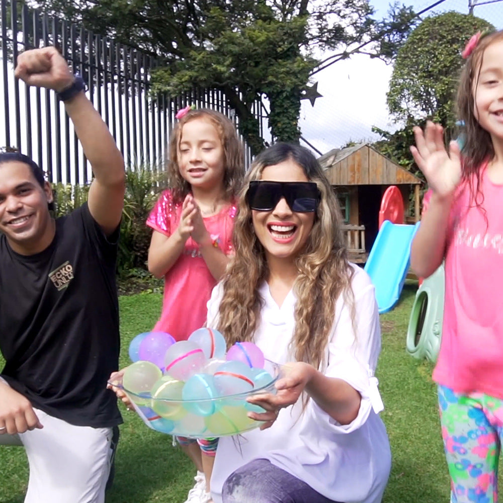 Globo de agua reutilizable con inyección de agua, lucha contra el agua, bomba de agua con sellado automático, juguete para niños, waterpolo