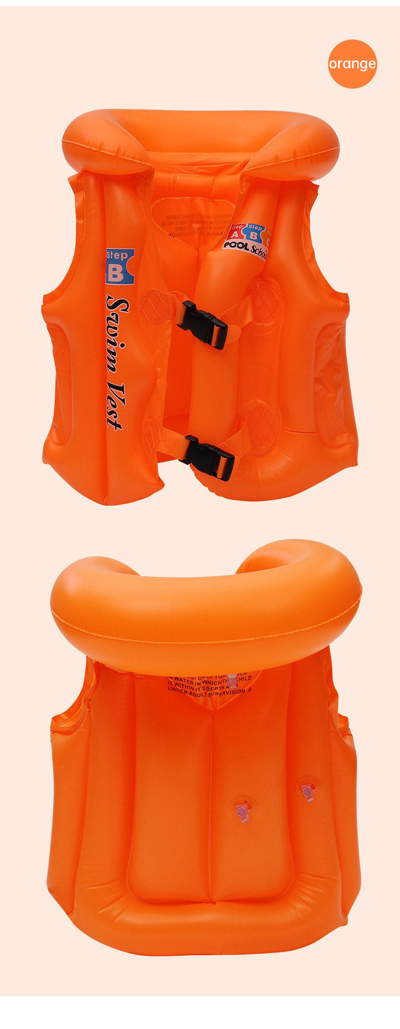 Chaleco salvavidas inflable para niños de 3 a 10 años, chaqueta de natación para bebés, flotadores de PVC, chaqueta inflable salvavidas para niños