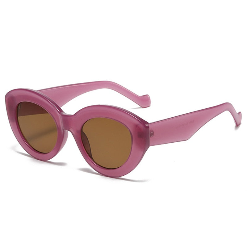 Gafas de sol de moda populares de gran tamaño con forma de ojo de gato para mujer, gafas de sol retro con diseño de leopardo y protección UV400 para hombre y mujer 