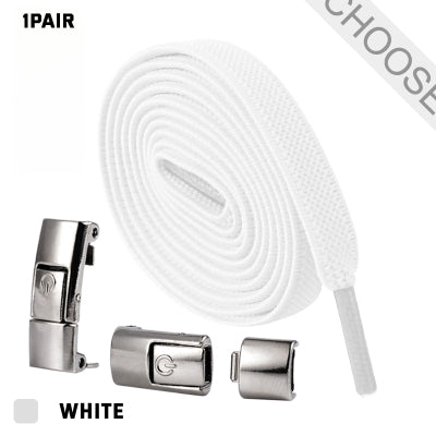 Lace Slacker Free Switch Buckle For Men And Women Free Elastic Black And White Wide Rope