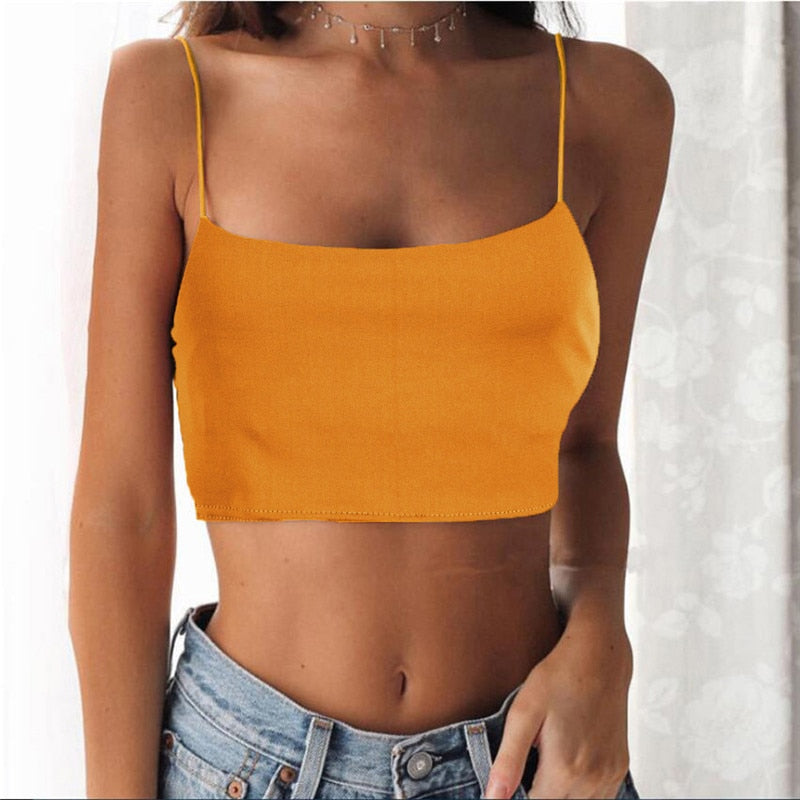 Nueva moda para mujer, tops cortos sexis, camisetas de verano sólidas, camisetas sin mangas casuales para mujer, chalecos, tops cortos sin mangas, blusas 