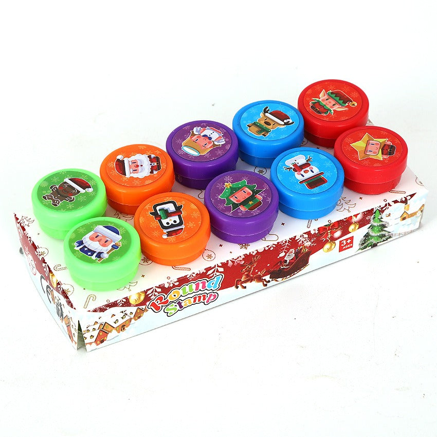 10 Pcs Childrens Day Toy Stamp Set Creative Stationery Cartoon Cute Stamp Childrens Dinosaur Stamp