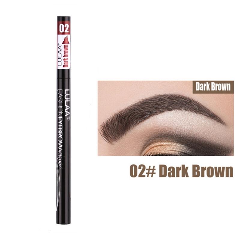 2 Or 1pcs Pro Microblading Eyebrow Tattoo Pen 4 Fork Tips Fine Sketch Liquid Eyebrow Pencil Waterproof Eyebrow Tint Makeup TSLM2