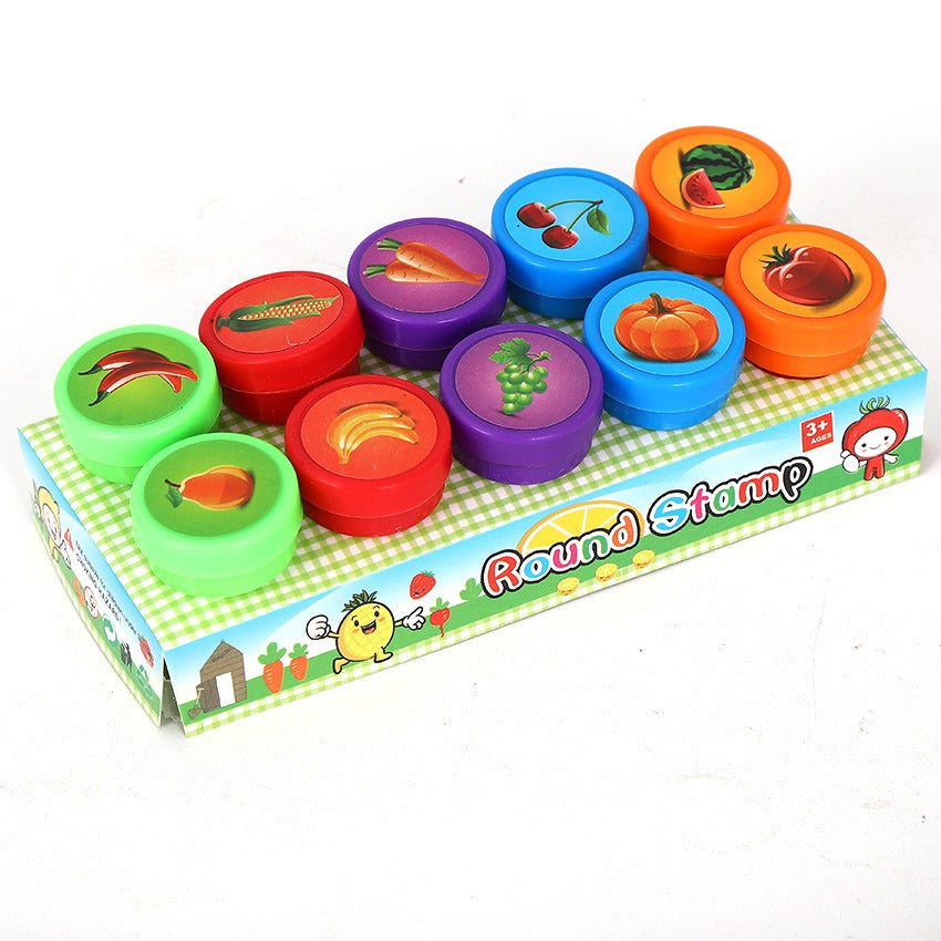 10 Pcs Childrens Day Toy Stamp Set Creative Stationery Cartoon Cute Stamp Childrens Dinosaur Stamp