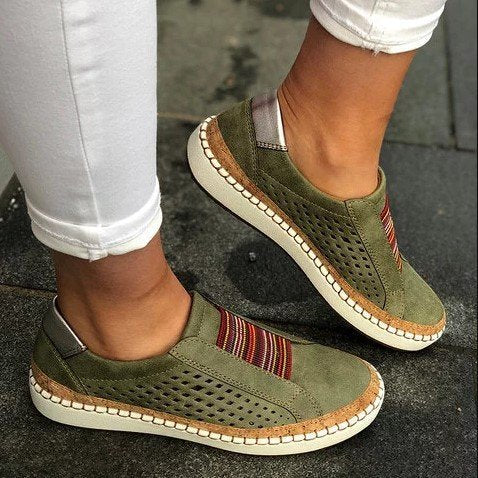 Zapatos sencillos huecos de 43 yardas, zapatos casuales de mujer de comercio exterior de loro, zapatos de mujer de tendencia 