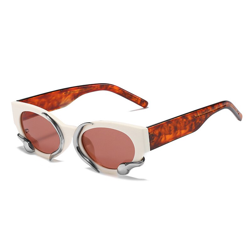 Gafas de sol retro únicas con forma de ojo de gato para mujer, gafas de sol de lujo de marca de diseñador a la moda, gafas de sol de color gelatina para hombre, gafas de sol estilo punk con protección UV400 