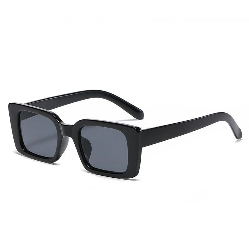 Gafas de sol rectangulares pequeñas de moda populares para mujer, gafas de sol retro con diseño de leopardo y UV400, gafas de sol cuadradas de tendencia para hombre 