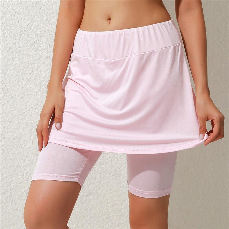 New Five Cent Summer Leggings Double Layer Yoga Pants Fitness Pants Latin Dance Skirt Square Dance Dress Pants Skirt