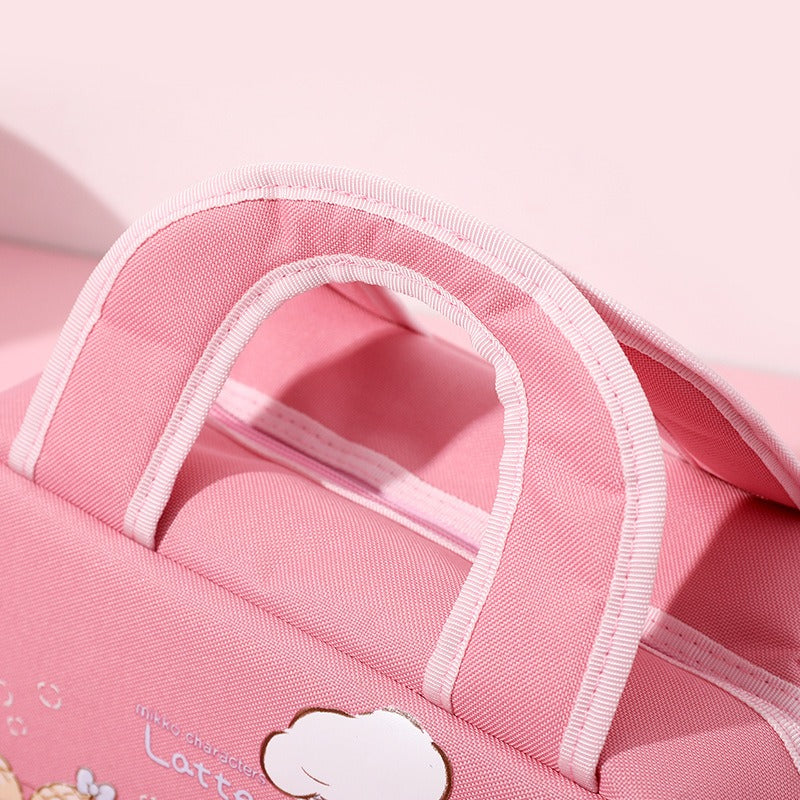 Cute Cartoon Lunch Box Bag Large Capacity Heat Preservation Handbag Convenient Bag Student Lunch Bag