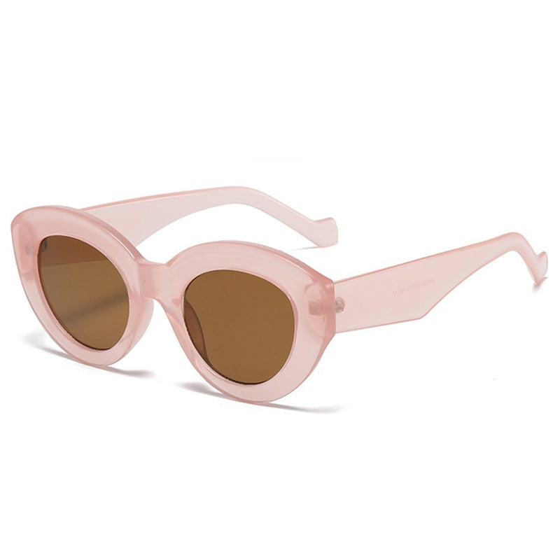 Gafas de sol de moda populares de gran tamaño con forma de ojo de gato para mujer, gafas de sol retro con diseño de leopardo y protección UV400 para hombre y mujer 