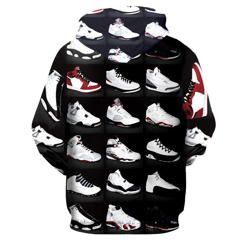 Sudadera con capucha para hombre y mujer Jordan 23 Classic Shoes con estampado 3D