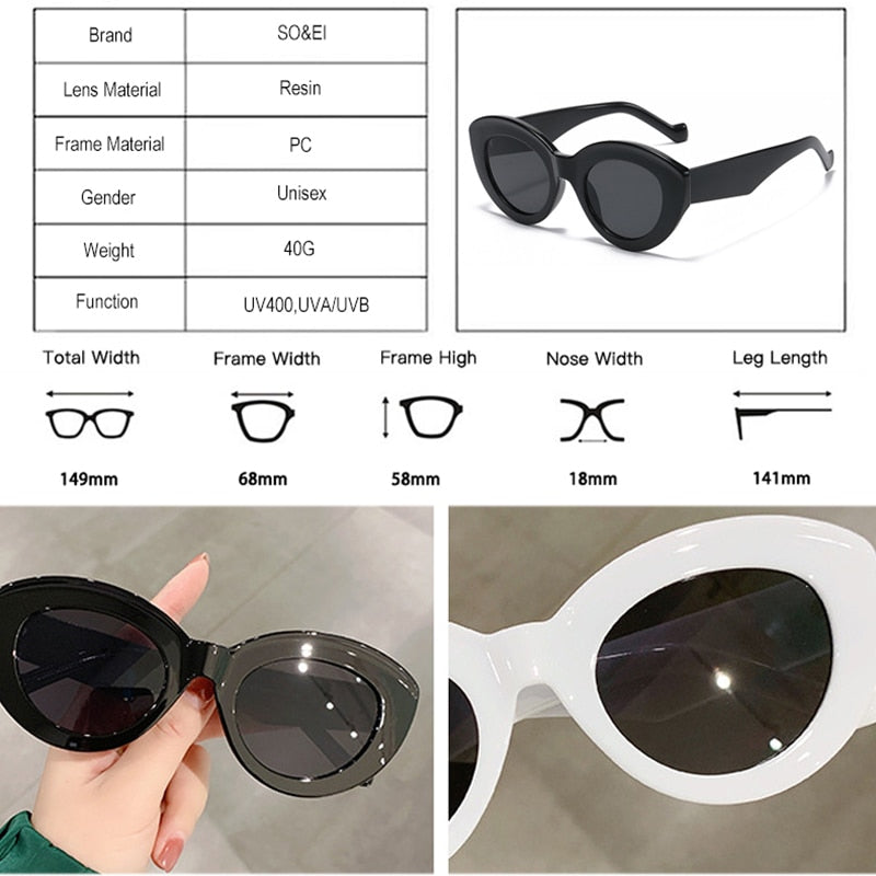 Gafas de sol de moda populares de gran tamaño con forma de ojo de gato para mujer, gafas de sol retro con diseño de leopardo y protección UV400 para hombre y mujer 