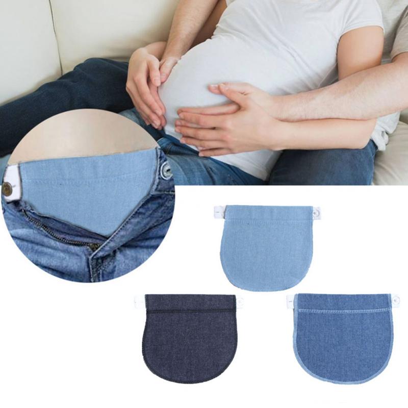 Cinturón elástico extensor de maternidad para pantalones suaves, hebilla de extensión, botón de alargamiento, ajustable para mujeres embarazadas