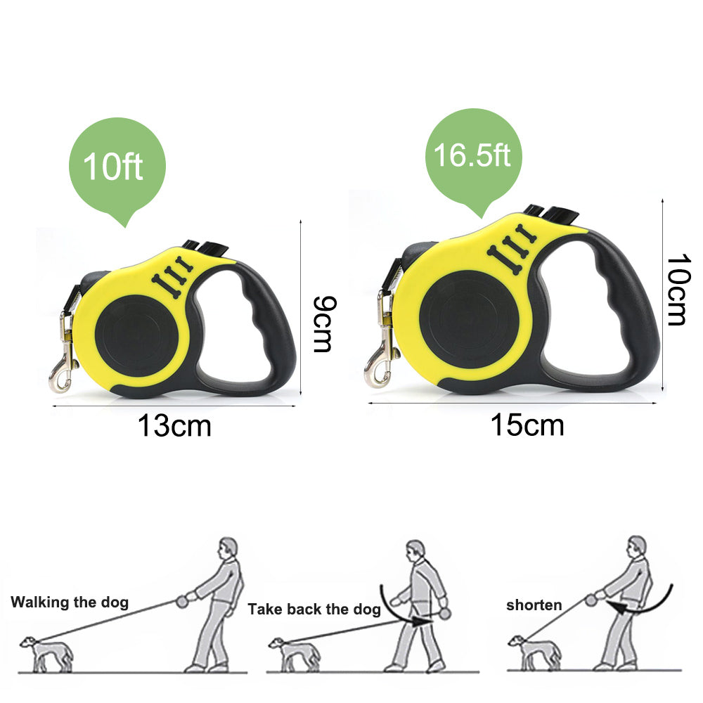 3/5M Durable Dog Leash Automatic Retractable Nylon Dog Cat Lead Extending Puppy Walking Running Lead Roulette For Dogs