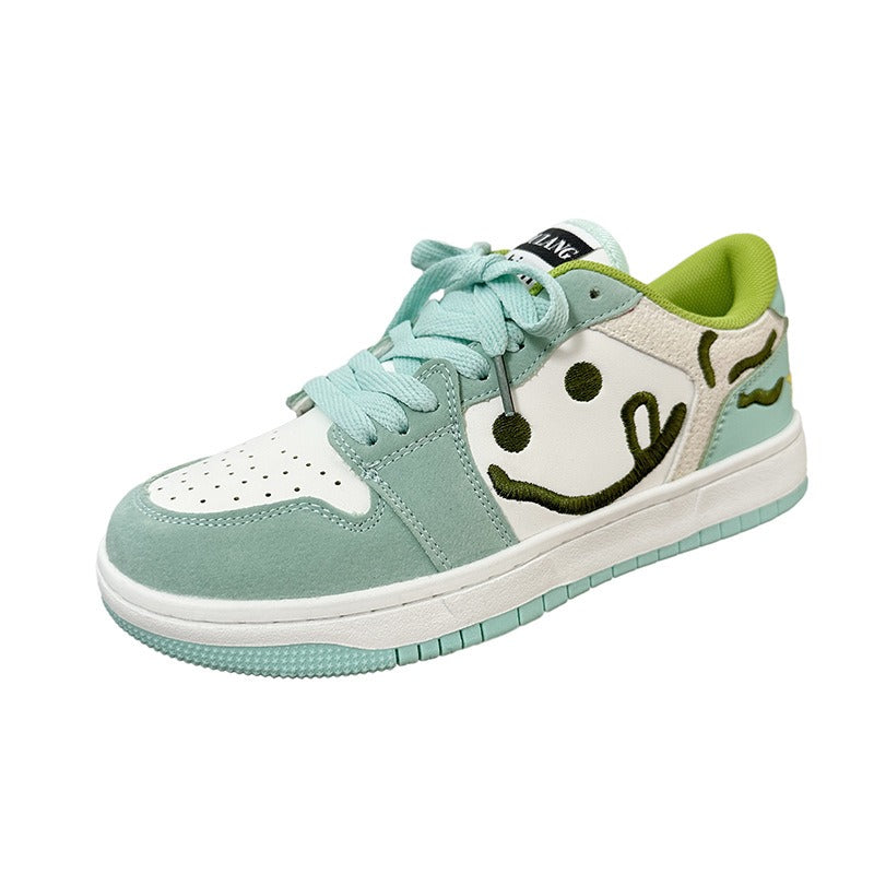 Nuevos zapatos de skate de color verde menta para amantes de los deportes casuales, zapatos de skate de marea