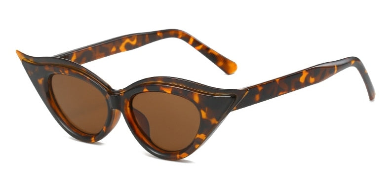 Gafas de sol estilo hip hop con forma de ojo de gato para mujer, estilo vintage, con montura pequeña, estilo ojo de gato, estilo viaje 