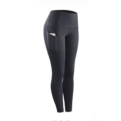 European and American High Waisted, Hip Lifting, Slimming, Fitness, Side Pockets, Sports Bottoming, Yoga Pants For Women