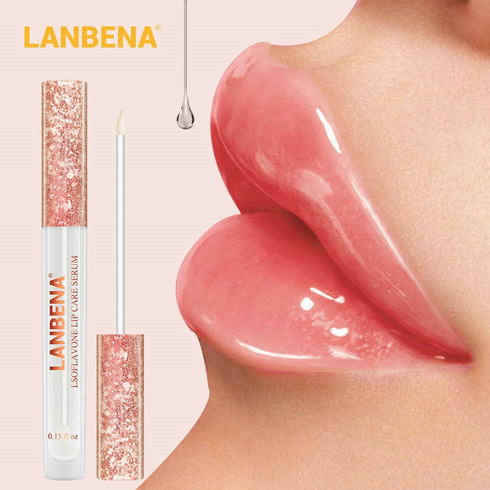 LANBENA Lip Care Serum Lip Plumper Repairing Reduce Lip Mask Fine Lines Increase Reduce Fine Lines Moisturizing Lip Care TSLM1