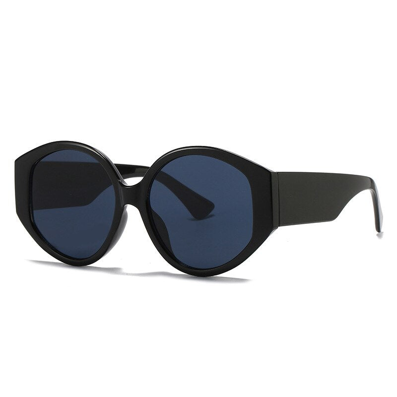 Gafas de sol redondas retro para mujer, gafas de sol a la moda con degradado colorido, gafas de sol con protección UV400 para hombre, gafas de sol ovaladas con estampado de leopardo 