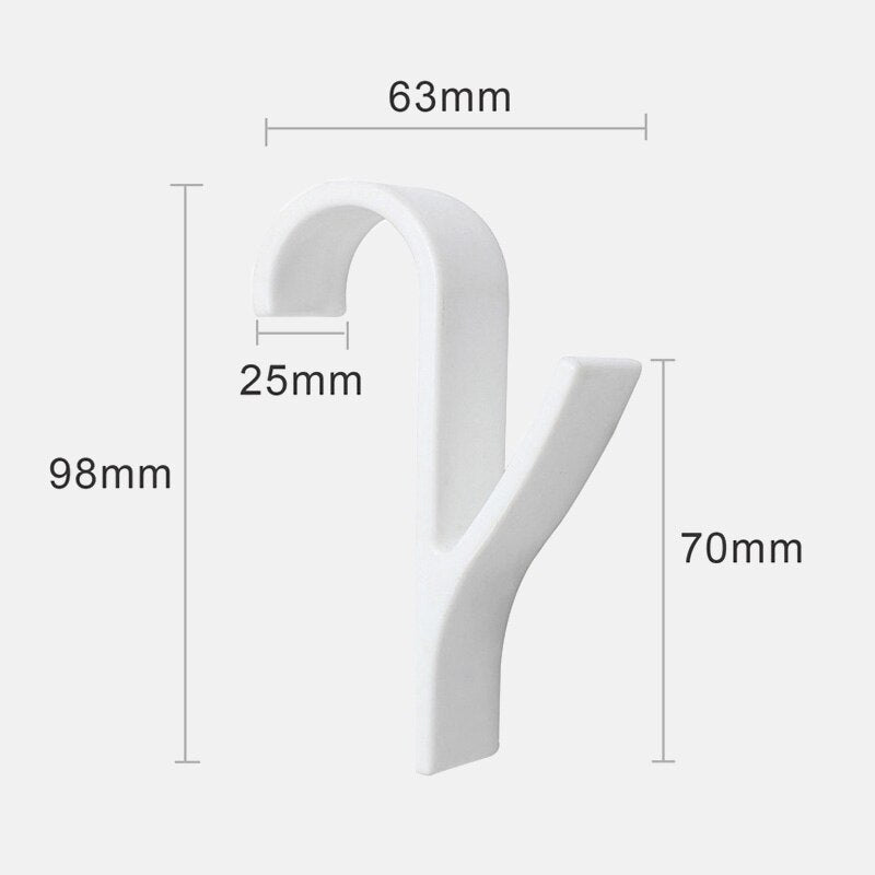 High Quality Hanger For Heated Towel Radiator Rail Clothes Hanger Bath Hook Holder Percha Plegable Scarf Hanger white 6pcs